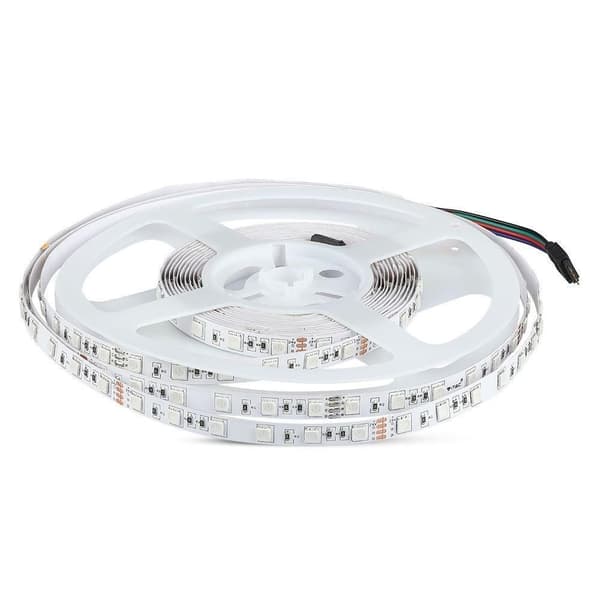 LED-strip V-TAC VT-5050 60-IP20-7 600LED RGB SMD5050 24V IP20 7W/m (SKU 212592)