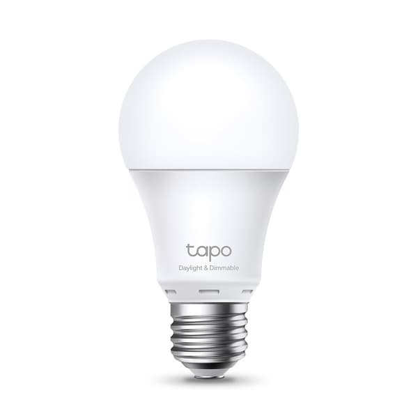 TP-Link Tapo L520E Smart Wi-Fi-pære (806 lm, 4000K farve, dæmpbart lys).