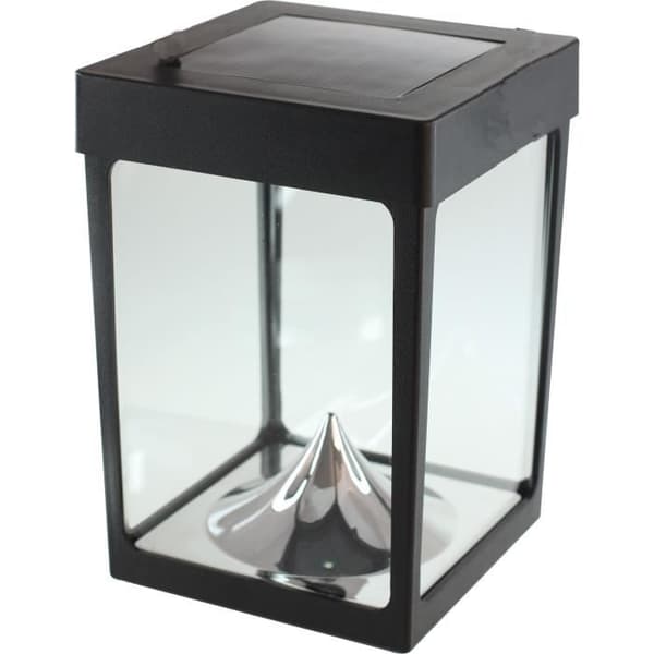 Mini solcellig fotofor för bord - Väggar i glas - Svart