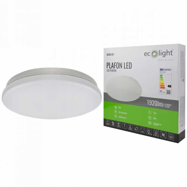 LED loftlampe 24W 4000K IP44 Eco Light