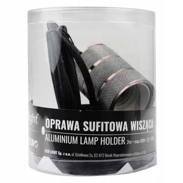Loftlampe pendel 2m E27 60W rød kobber
