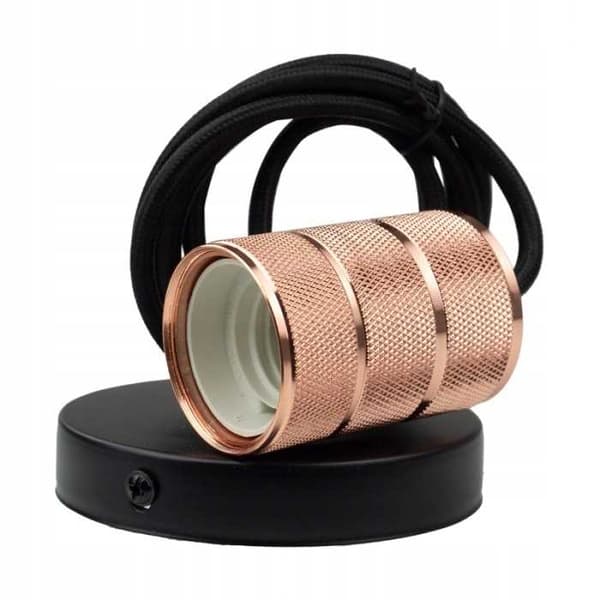 Loftlampe pendel 2m E27 60W rosaguld