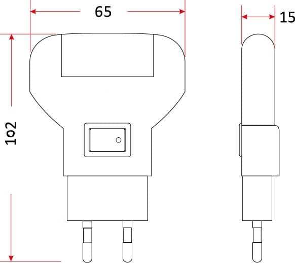 Mini energisparlampa 1W 230V blå