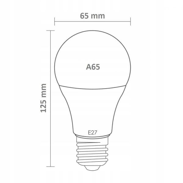 LAMPA A60LED E27 15W Glödlampa 1350lm 6000K INQ