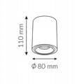 Miniatyrbillede 2 af 2: OZZO INEZ1 S 111-B/B påbygningslampe, sort