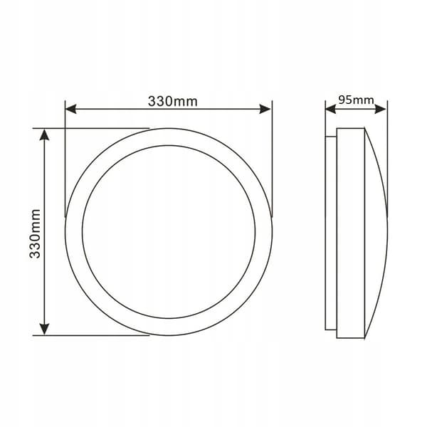 Taklampa E27x2 Agnes rund d 330mm INQ