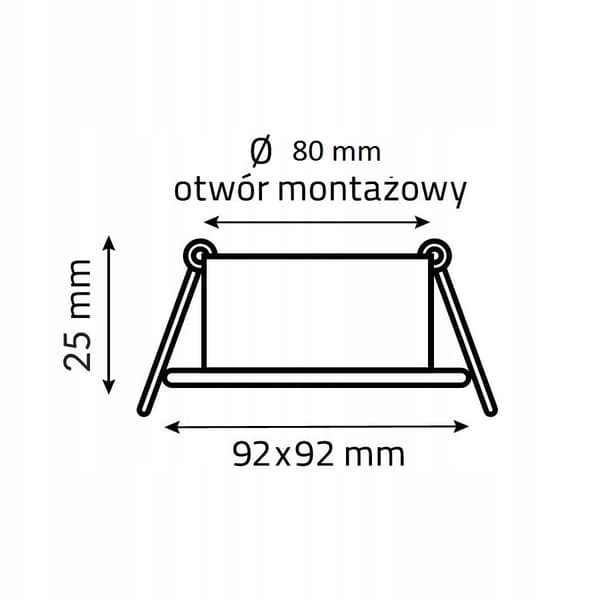 OZZO MINO 222-AL armatur. firkantet IP20 ALU aluminium