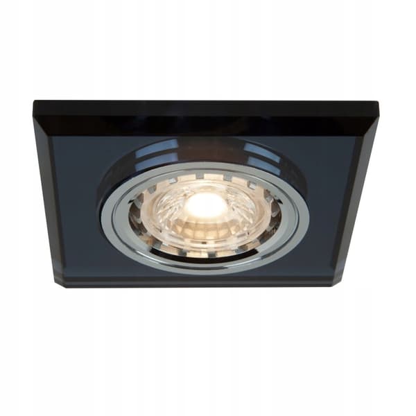 Fast spot OZZO VIDI firkantet glas sort