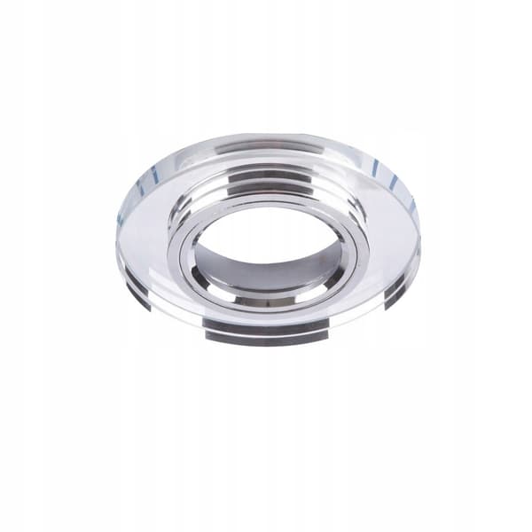 Fast spotlight OZZO VIDI rund glas silver
