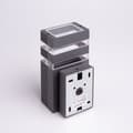 Miniatyrbild 3 av 3: Fasadarmatur OE-2S 1xGU10 110x105x200 ANTRACIT