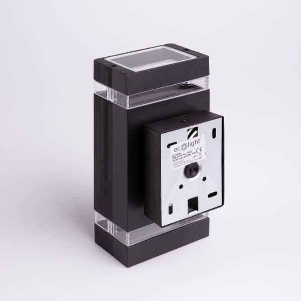 Facadearmatur OE-2C 2xGU10 100x110x240 SORT