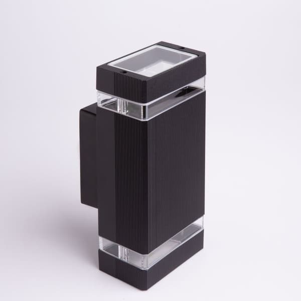 Facadearmatur OE-2C 2xGU10 100x110x240 SORT