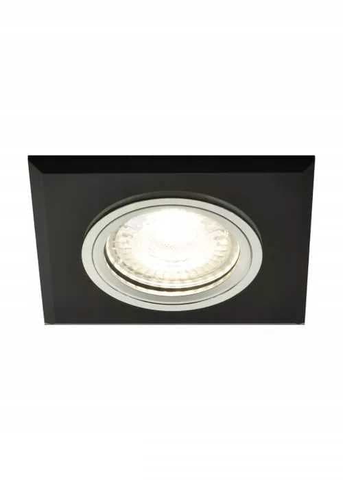 Fast spotlight OZZO VIGO fyrkantig glas svart CRK