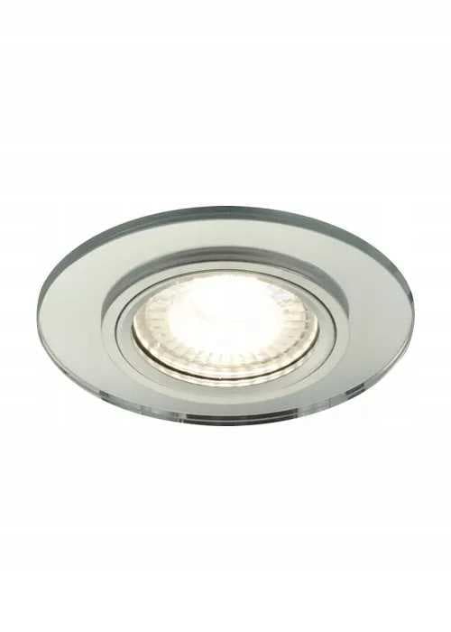 Fast spotlight OZZO VIGO runt glas silver CRO