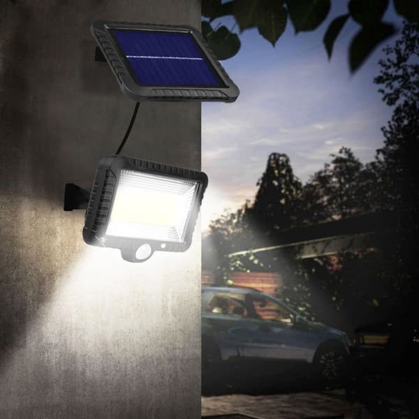 Solcellsdriven LED-strålkastare med rörelsesensor Maclean, IP44, 5W, 400lm, 6000K MCE438