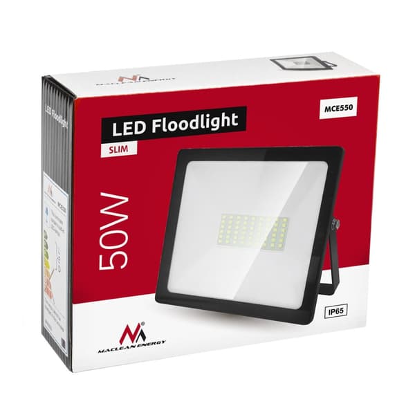 LED-spotlight 50W, IP65 Maclean MCE550 (kallvit, 6000 K)