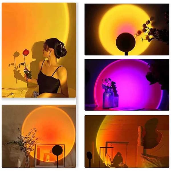 Solnedgangslampe - Solnedgangslampe RGB Stemningsbelysning med fjernbetjening
