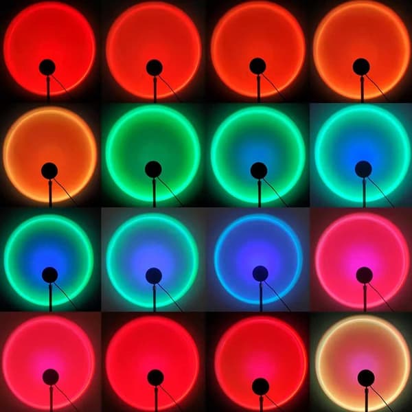 Solnedgangslampe - Solnedgangslampe RGB Stemningsbelysning med fjernbetjening