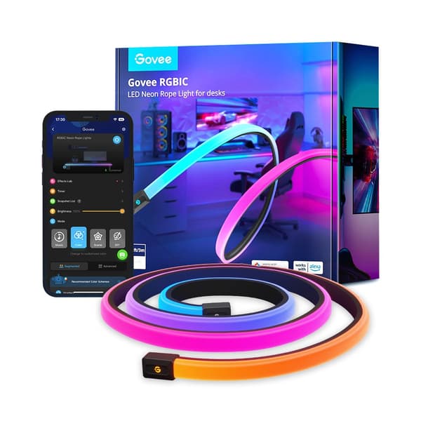 Govee H61C3 Smart ljusslinga Wi-Fi/Bluetooth Svart, Vit