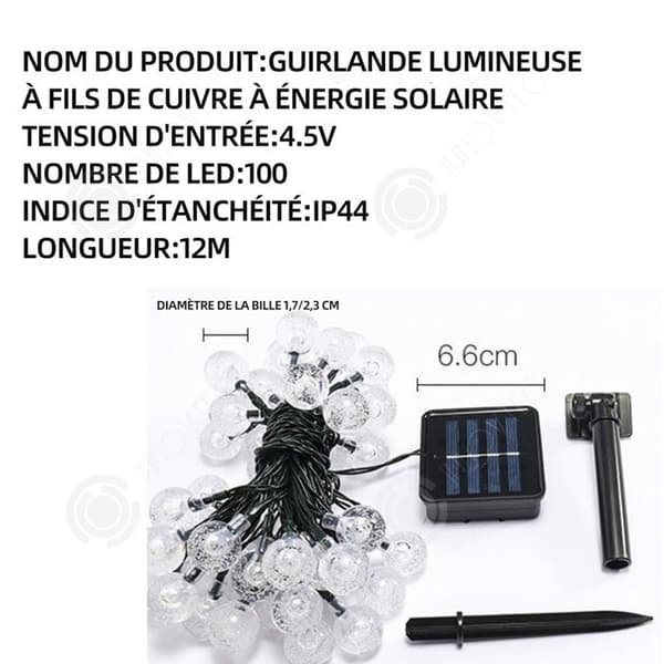 INN String Lights 12m 100LED Solar String Lights Solar String Lights Utomhus Vattentät Solar Lights Batteridriven