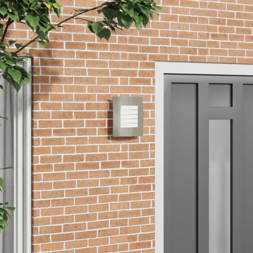 Utomhusvägglampa 2 st Silver Rostfritt Stål IP44