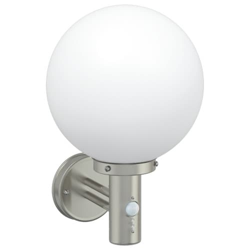 Utomhusvägglampor med Sensor 2 st Silver Rostfritt Stål IP44