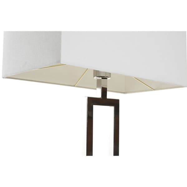 Bordslampa Home ESPRIT Vit Silvrig 50 W 220 V