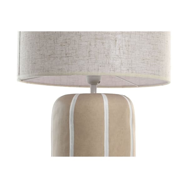 Bordslampa Home ESPRIT Vit Brun 50 W 220 V
