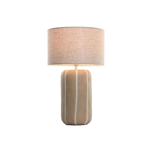 Bordslampa Home ESPRIT Vit Brun 50 W 220 V