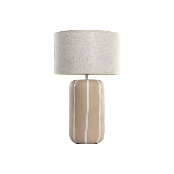 Bordslampa Home ESPRIT Vit Brun 50 W 220 V