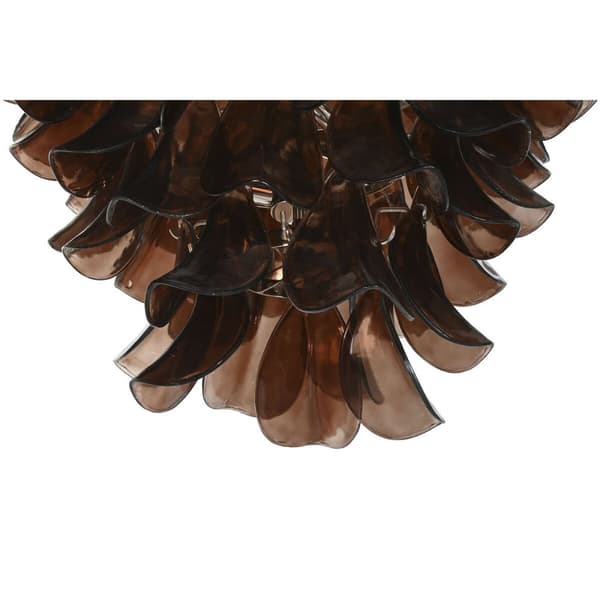 Loftslampe Home ESPRIT Brun Sølvfarvet Krystal Stål 25 W 80 x 80 x 80 cm