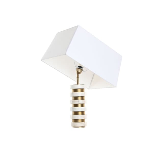 Pöytälamppu Home ESPRIT Valkoinen Beige Kullattu 50 W 220 V