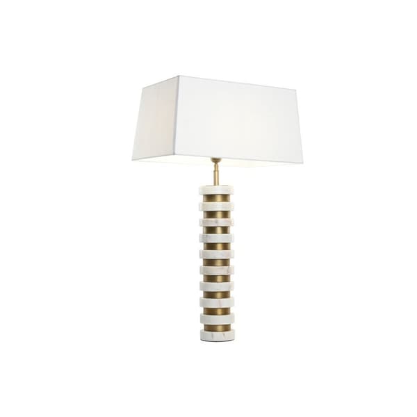 Pöytälamppu Home ESPRIT Valkoinen Beige Kullattu 50 W 220 V