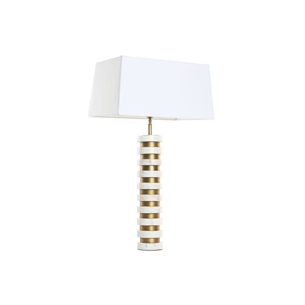 Pöytälamppu Home ESPRIT Valkoinen Beige Kullattu 50 W 220 V