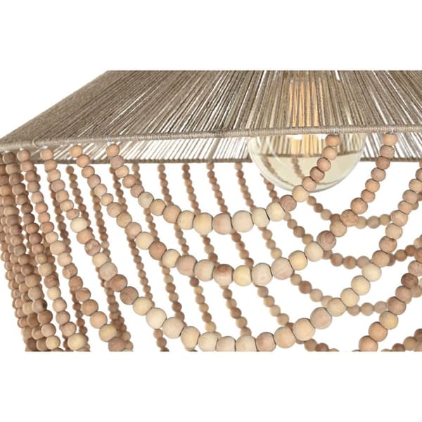 Kattolamppu Home ESPRIT Vaaleanruskea Juutti Puu 67 x 67 x 100 cm