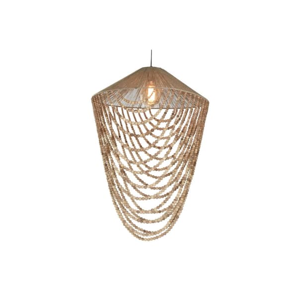 Kattolamppu Home ESPRIT Vaaleanruskea Juutti Puu 67 x 67 x 100 cm