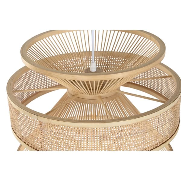 Taklampa Home ESPRIT Brun Bambu 50 W 40 x 40 x 30 cm