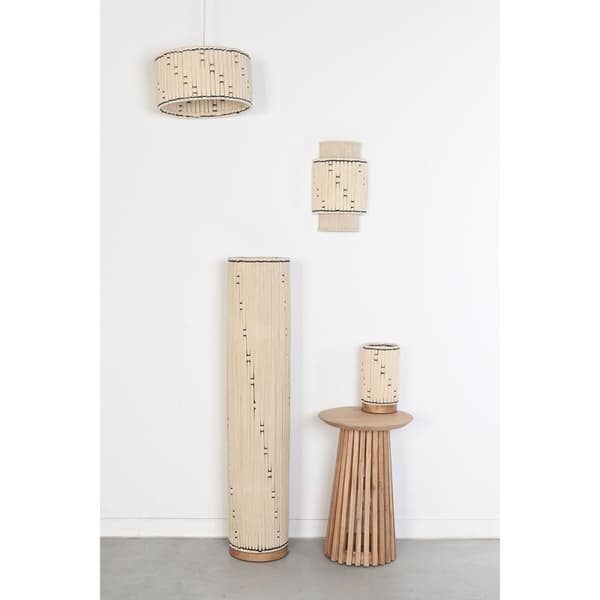 Golvlampa Home ESPRIT Brun Svart Beige 50 W 220 V 25 x 25 x 125 cm