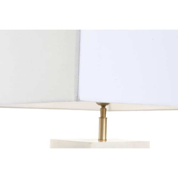 Bordslampa Home ESPRIT Vit Gyllene 50 W 220 V