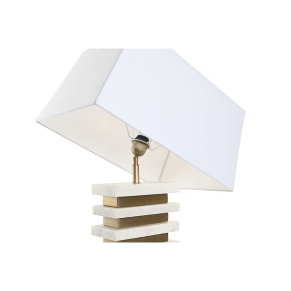 Bordslampa Home ESPRIT Vit Gyllene 50 W 220 V