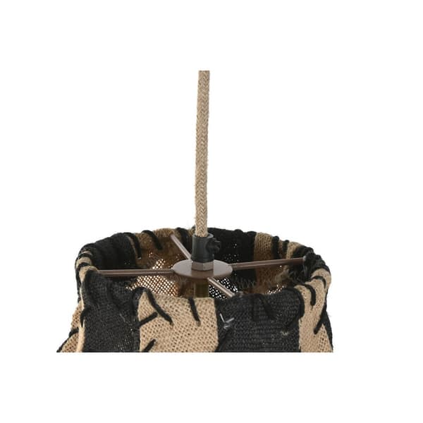 Taklys Home ESPRIT Flerfarget Jute Tau Jern 25 W 50 x 50 x 54 cm