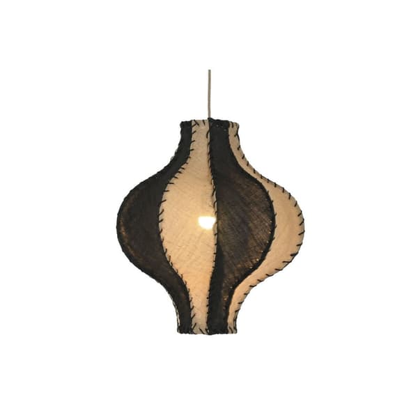 Taklys Home ESPRIT Flerfarget Jute Tau Jern 25 W 50 x 50 x 54 cm
