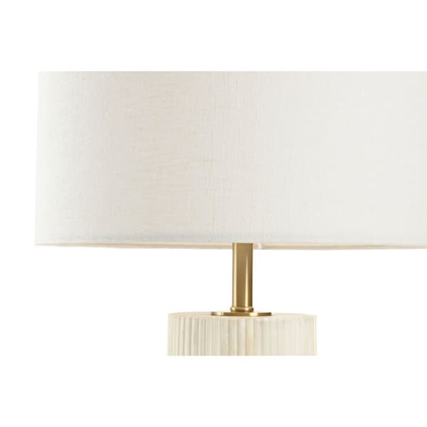 Bordlampe Home ESPRIT Hvit Beige Gyllen 50 W 220 V