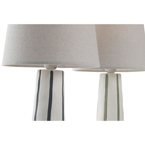 Bordlampe Home ESPRIT Blå Hvit Grønn 50 W 220 V (2 enheter)