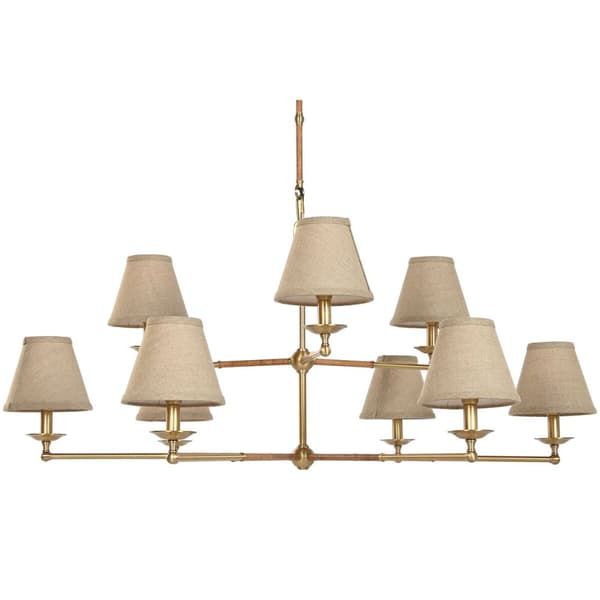 Kattolamppu Home ESPRIT Beige Kullattu Messinki 25 W 113 x 113 x 132 cm