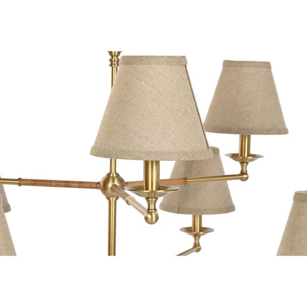 Kattolamppu Home ESPRIT Beige Kullattu Messinki 25 W 113 x 113 x 132 cm