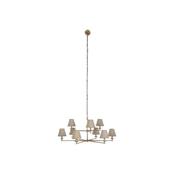 Kattolamppu Home ESPRIT Beige Kullattu Messinki 25 W 113 x 113 x 132 cm