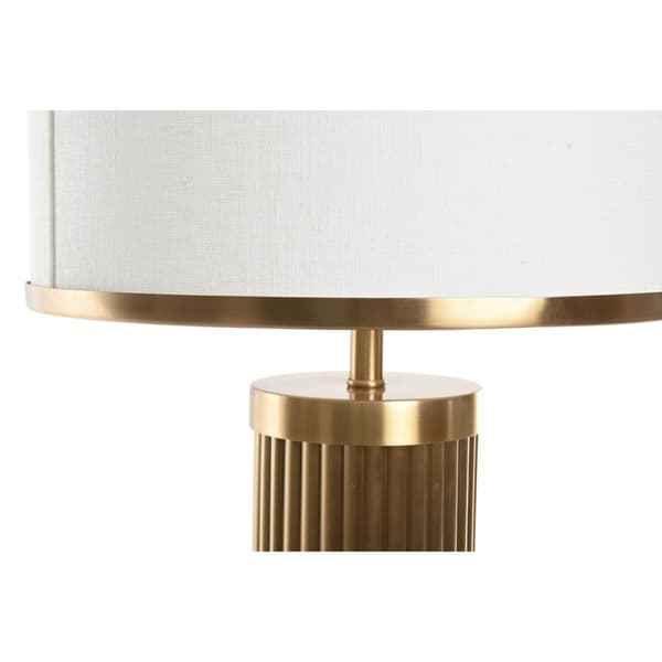 Bordslampa Home ESPRIT Vit Gyllene 50 W 220 V