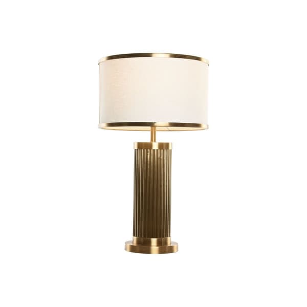Bordslampa Home ESPRIT Vit Gyllene 50 W 220 V