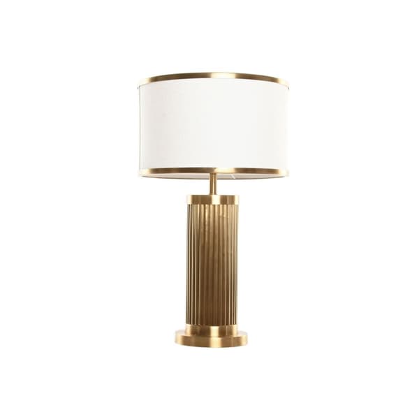 Bordslampa Home ESPRIT Vit Gyllene 50 W 220 V